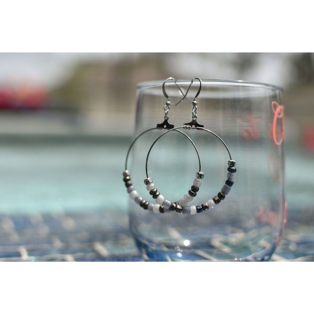 Hoop Beaded Earrings